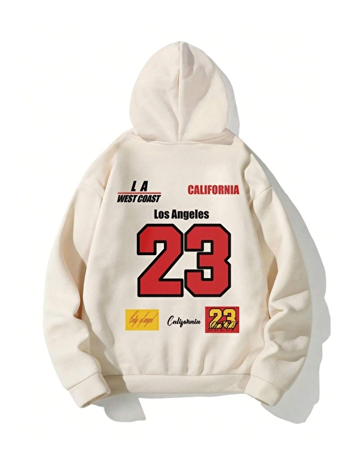 California 23 Baskılı Oversize Sweatshirt