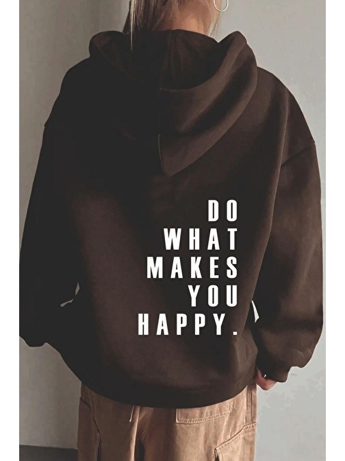 Do What Baskılı Oversize Sweatshirt