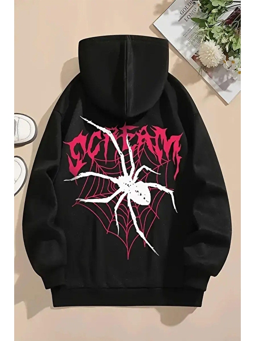 Scream Baskılı Unisex Oversize Sweatshirt