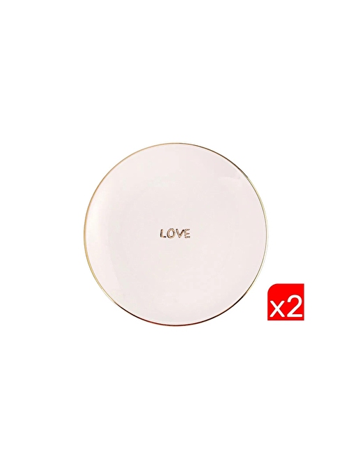 Porland Date Love Düz Tabak 17cm 2 li 04ALM005811