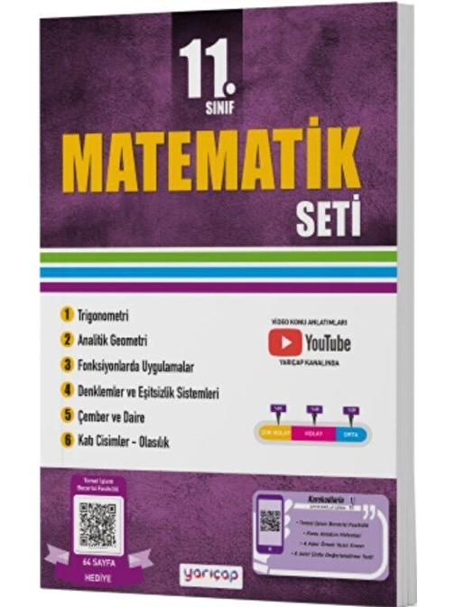 11. Sınıf Matematik Seti Yarı Çap Yayınları