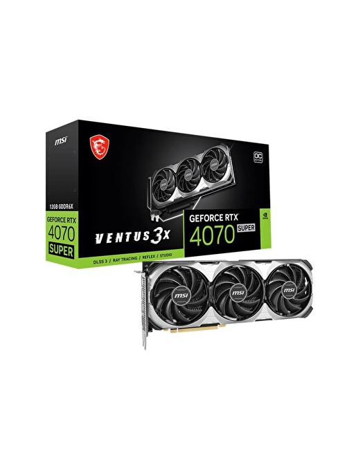 MSI GEFORCE RTX4070 SUPER 12G VENTUS 3X OC 12GB GDDR6X 1XHDMI 3XDP EKRAN KARTI