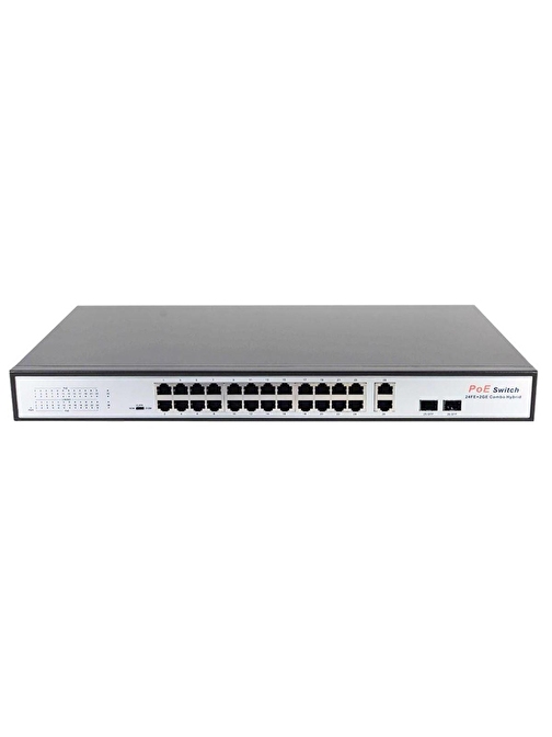 URANIUM POE-2421SFP-300W 24 PORT 10/100+2X GIGABIT UPLINK +1XSFP 250 METRE POE RACKMOUNT SWITCH (REALTEK CHIPSET)