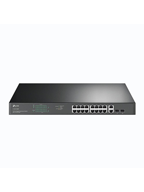 TP-LINK TL-SG1218MP 16 PORT GIGABIT+ 2X1GB RJ45/2XSFP COMBO 250 METRE POE MESAFE 250W RACKMOUNT SWITCH