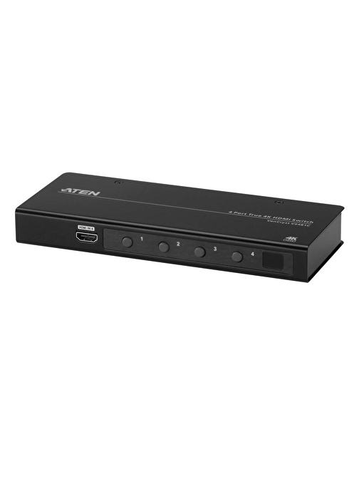 4-Port True 4K (4K x 2K) HDMI Switch, uzaktan kumanda ürünle birlikte gelmektedir