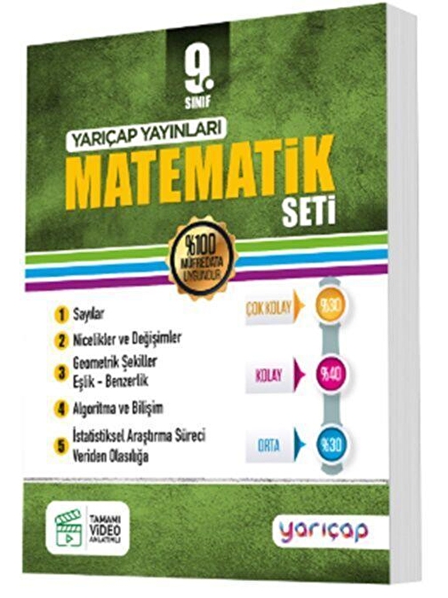 9. Sınıf Matematik Seti Yarı Çap Yayınları