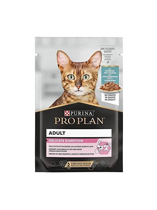 Pro Plan Pouch Delicate Okyanus Balıklı Yetişkin Kedi Konservesi 6 Adet 85 Gr