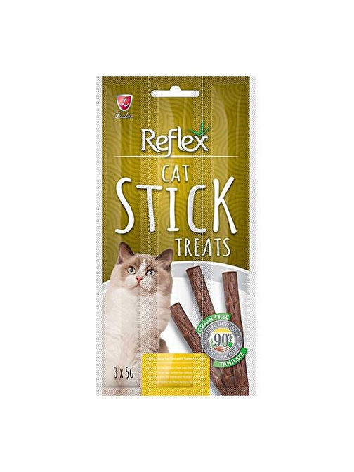 Reflex Stick Hindili ve Kuzulu Tahılsız Kedi Ödül Çubuğu 3x5 Gr