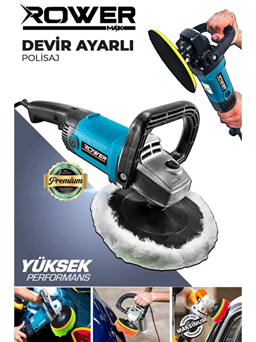 Rowermax Alman Stark 99765VFX 6 Kademe Devir Ayarlı Polisaj Makinesi Zımpara Pasta Cila