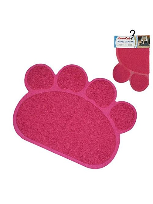 EuroCat Kedi Tuvaleti Önü Paspası Pembe 60x45 Cm