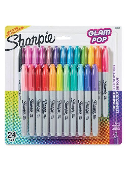 Sharpie Fine Glam Pop Permanent Markör 24lü 2198779