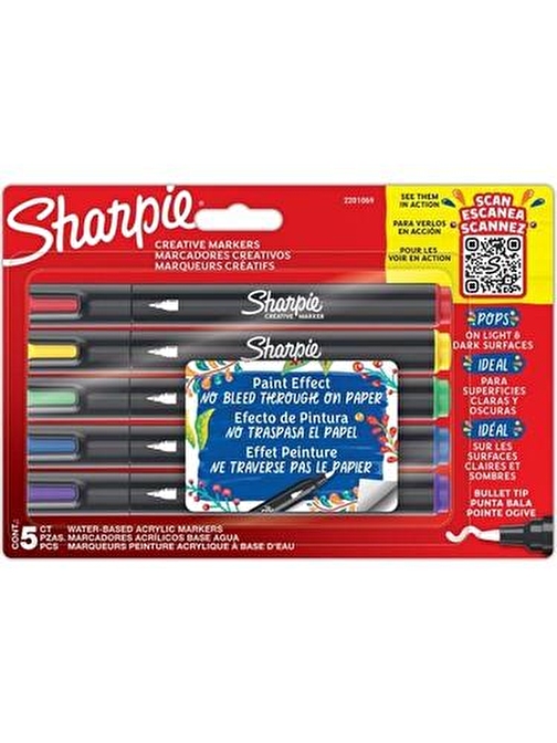 Sharpie Markör Akrilik Yuvarlak Uç 5 Li Bls 2201069