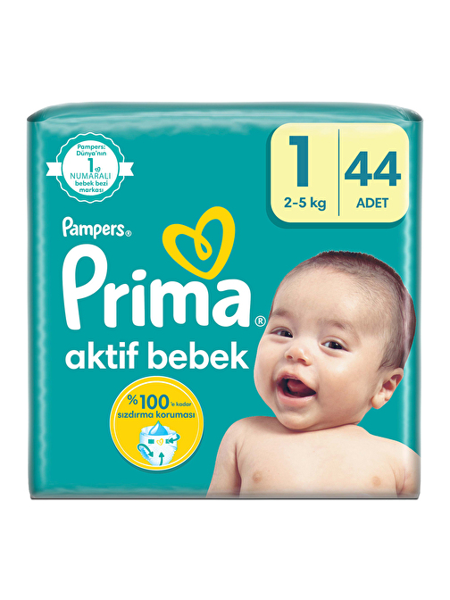 Prima Aktif 2 - 5 kg 1 Numara Bebek Bezi 44 Adet