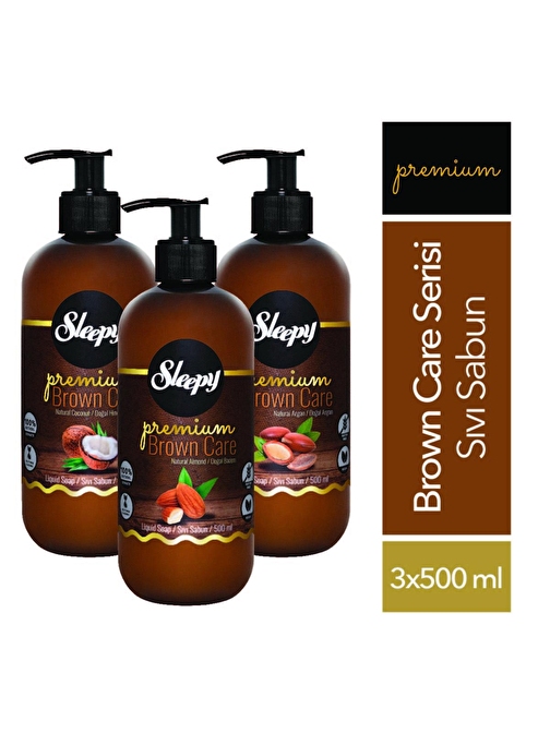 Sleepy Premium Brown Care Serisi Sıvı Sabun 3x500 ml