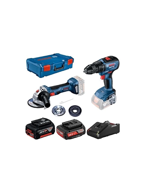 Bosch GWS 180-LI Akülü Taşlama + Bosch GSR 18V-50 Akülü Vidalama