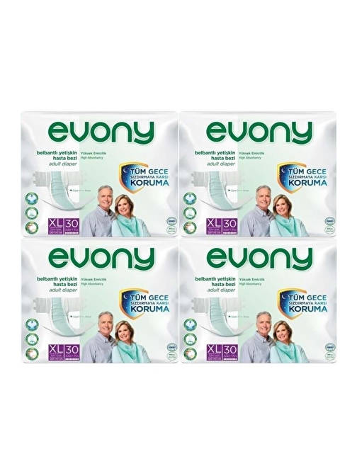 Hasta Bezi Yetişkin Bel Bantlı Tekstil Yüzey Extra Large- Ekstra Büyük Boy 120 Adet (4pk*30)