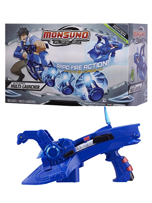 MONSUNO, Lisanslı Auto Strike Multi-Launcher, Mega Kapsülatar - 2'li BONUS Kapsül-Figür SET ile 