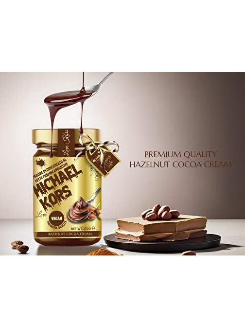 Love Michael Kors Praline Dı Cioccolato Al Kakaoku Fındık Kreması + Krokan Fındık Ezmesi 330gx3