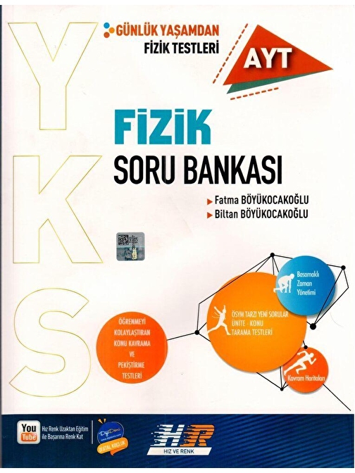 AYT Fizik Soru Bankası Hız ve Renk Yayınları