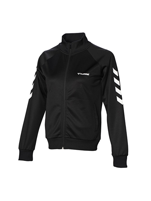 Hummel Siyah Kadın Dik Yaka Regular Fit Baskılı Zip Ceket 921773-2001 HMLGENESA ZIP JACKET