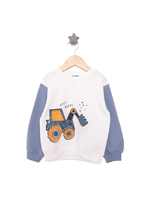 HelloBaby Vehicles Line Erkek Sweatshirt Erkek Bebek