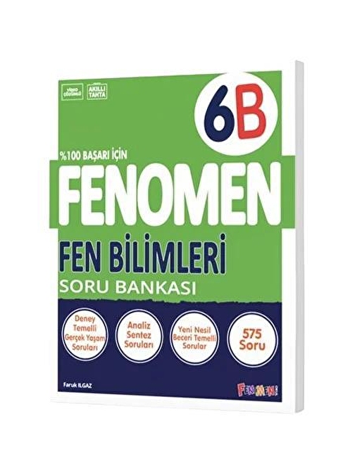 6. Sınıf Fen Bilimleri B Soru Bankası Fenomen Okul Yayınları