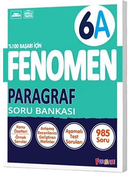 6. Sınıf Paragraf Fenomen A Soru Bankası Fenomen Okul Yayınları