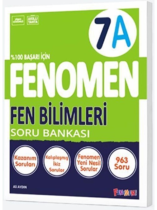 7. Sınıf Fen Bilimleri A Fenomen Soru Bankası Fenomen Okul Yayınları