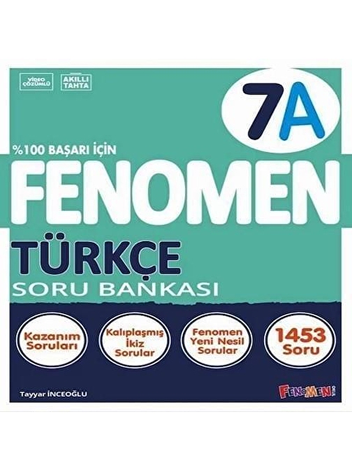 7. Sınıf Türkçe A Fenomen Soru Bankası Fenomen Okul Yayınları