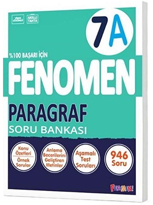 7. Sınıf Paragraf Fenomen A Soru Bankası Fenomen Okul Yayınları