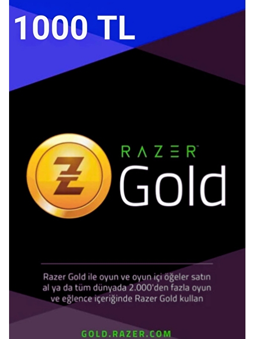  1000 TL Razer Gold Pin