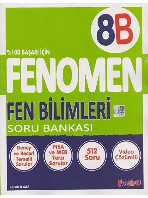 8. Sınıf Fenomen Fen Bilimleri B Soru Bankası Fenomen Okul Yayınları