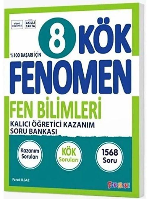 8. Sınıf Fen Bilimleri Fenomen KÖK Kalıcı Öğretici Kazanım Soru Bankası Fenomen Okul Yayınları