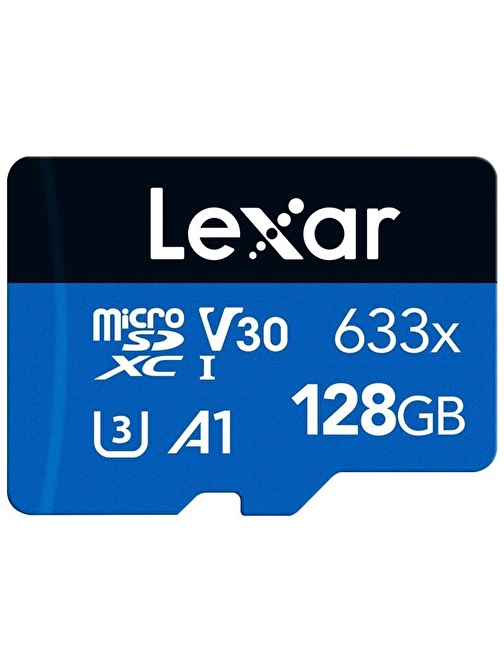 128GB LEXAR LSDMI128BB633A 633X MICROSDXC HIGH-PERFORMANCEC10 A1 V30 U3 HAFIZA KARTI