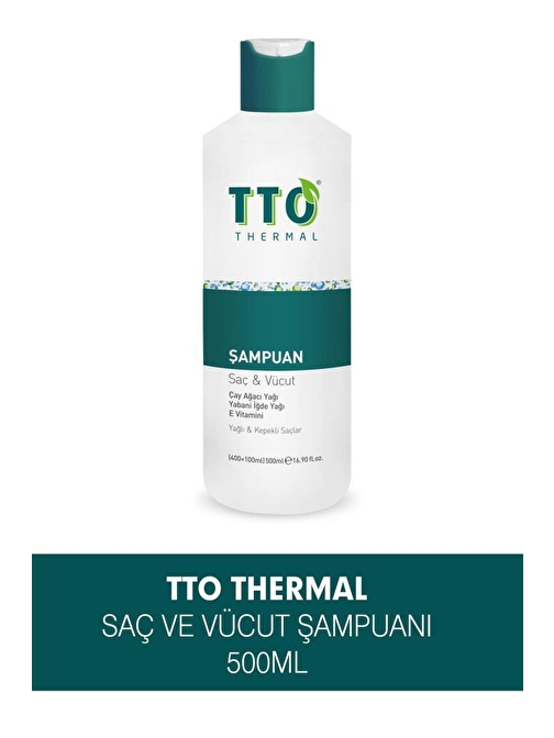 Tto Saç Ve Vücut Şampuanı 500 ml Beyaz (ÇAY AĞACI YAĞI / TEA TREE OIL)