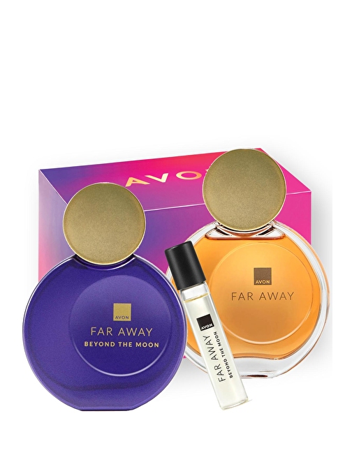 Avon Far Away, Beyond The Moon ve Glamour Kadın Parfüm Hediye Paketi