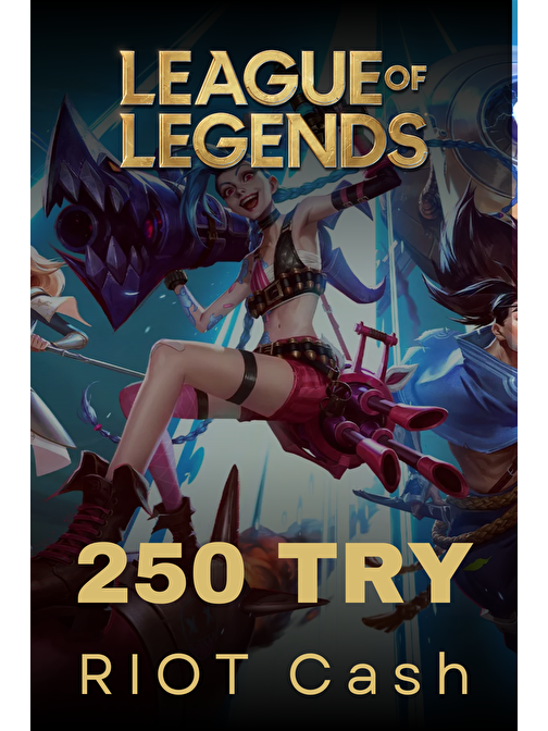 League of Legends 250 TRY RIOT Cash (1380 RP)