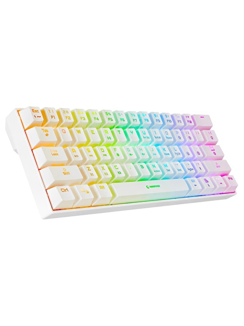 Rampage KB-RX63 B-ATOM Beyaz Bluetooth RGB Backlight Blue Switch Mekanik Q 63 Tuşlu Oyuncu Klavyesi