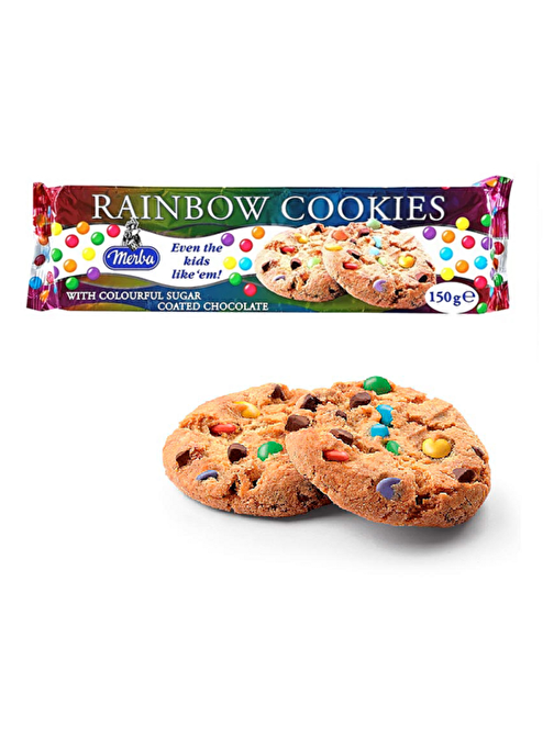 Merba Rainbow Cookies 150 Gram (1 Adet)