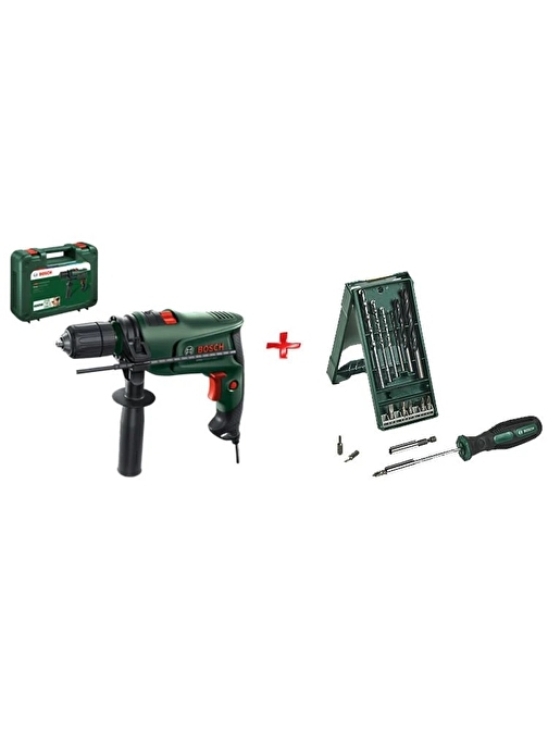 Bosch EasyImpact 600 Darbeli Matkap + Bosch X-Line 15+1 Matkap Vidalama Ucu Seti