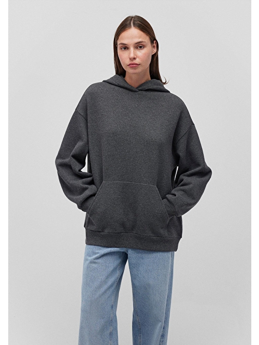 Mavi - Kapüşonlu Antrasit Sweatshirt 1S10186-87829