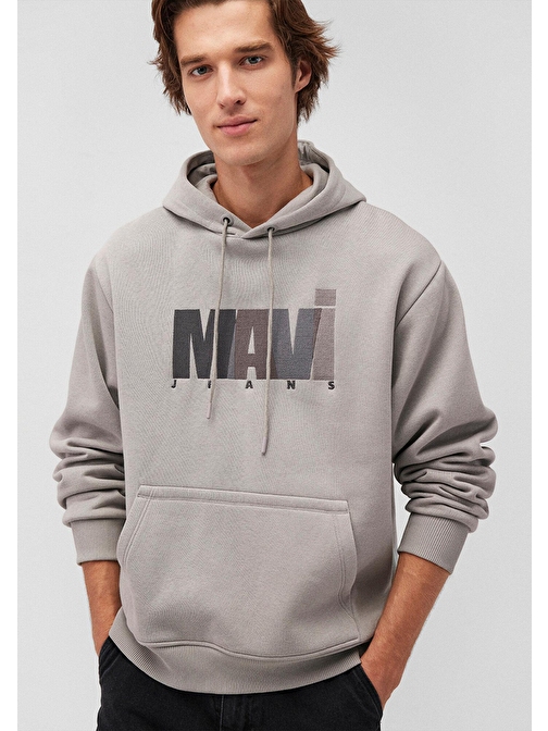 Mavi - Mavi Jeans Logo Baskılı Gri Sweatshirt 0S10199-70093