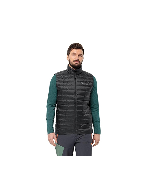 Jack Wolfskin Pilvi Down Vest M Erkek Günlük Yelek 1207711-6000 Siyah