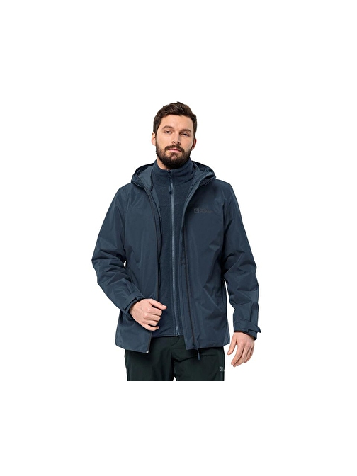 Jack Wolfskin Taubenberg 3In1 Jkt M Erkek Outdoor Montu 1115311-1010 Lacivert