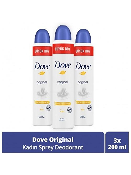 Dove Original Deodorant 200 ml x 3 Adet