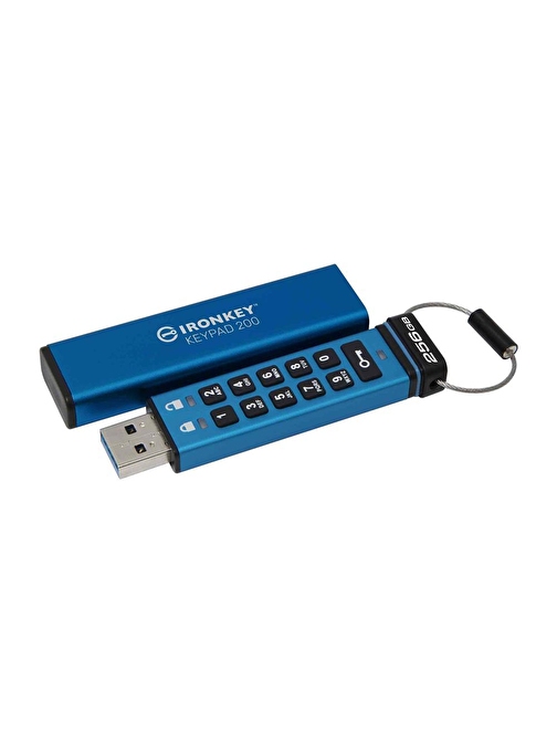 Kingston IKKP200-256GB 256GB IronKey Keypad 200, FIPS 140-3 Lvl 3 (Pending) Flash Bellek