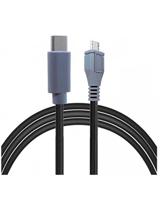 Coverzone Type-C to Mikro USB Kablosu, USB Tip C - Mikro USB OTG Kablosu Erkek - Erkek Şarj Veri İletimi, 1 Metre Kablo (ZR797-1m Kablo)