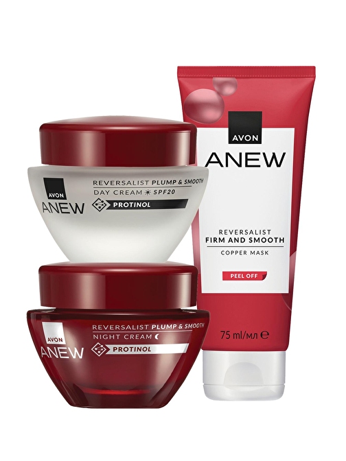 Anew Reversalist Plump & Smooth Üç Parça Yüz Bakım Paketi