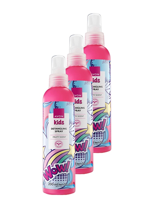 Kids Wow Çocuklar İçin Meyve Kokulu Saç Açıcı Sprey 200 ML. Üçlü Set