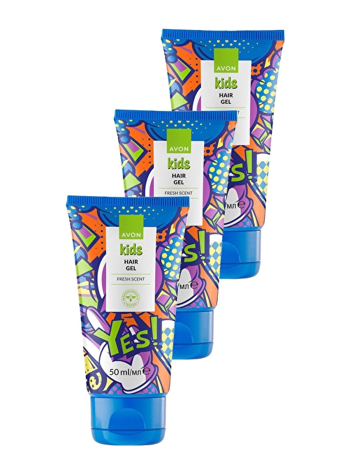 Kids Yes Fresh Kokulu Saç Jölesi 50 Ml. Üçlü Set